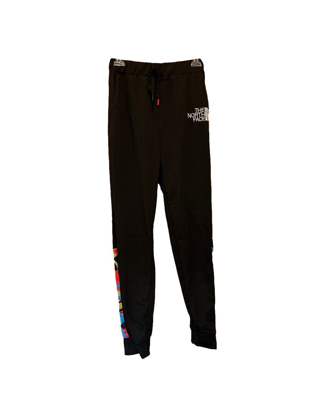 The North Face Men's Black Joggers With Multicolor Camouflage Print Size Small